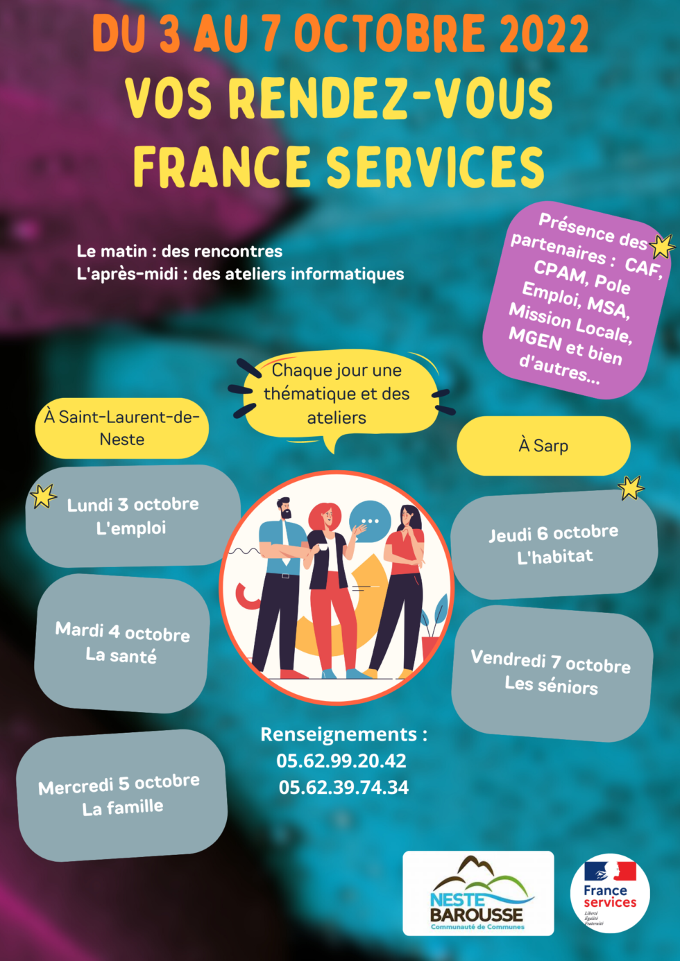 Les rendezvous France Services Communauté de communes Neste Barousse