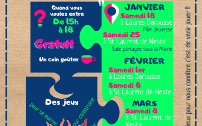 La Caisse à jouer – Les samedis de la ludothèque – Agenda 1er trimestre 2025